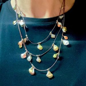 Necklace gold/copper/nickel